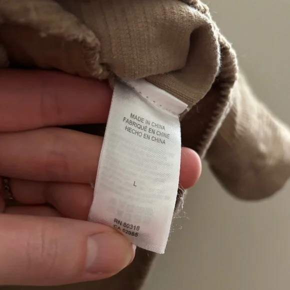 Lucky Brand Tan Corduroy 100% Cotton Oversized Slouchy Button Down Shacket - Picture 8 of 10